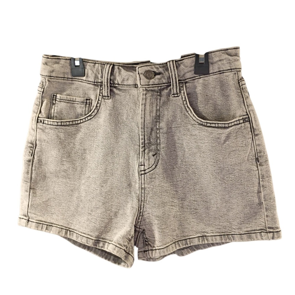 NWT Wild Fable Gray Whit Washed High Rise Denim Summer Shorts Size 6 Waist 28 - Picture 1 of 7